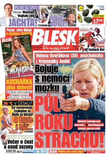 Obálka e-magazínu Blesk 2.8.2018