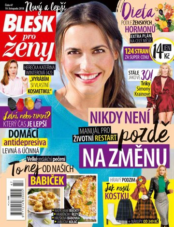 Obálka e-magazínu Blesk pro ženy 19.11.2018