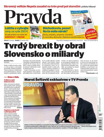 Obálka e-magazínu Pravda 19. 1. 2019