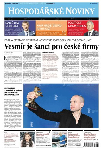 Obálka e-magazínu Hospodářské noviny 034 - 18.2.2019