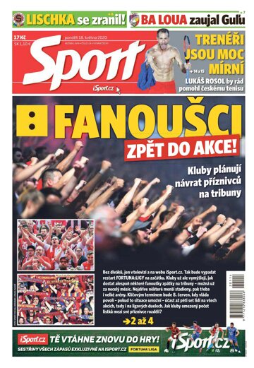 Obálka e-magazínu Sport 18.5.2020