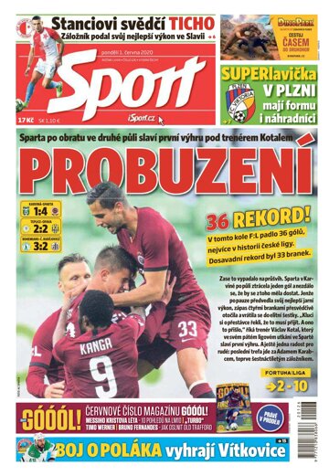 Obálka e-magazínu Sport 1.6.2020