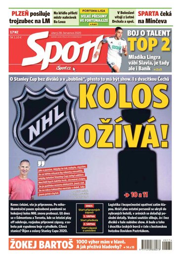 Obálka e-magazínu Sport 28.7.2020