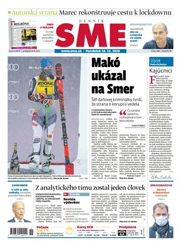 Obálka e-magazínu SME 14.12.2020