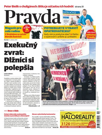 Obálka e-magazínu Pravda 21. 10. 2021