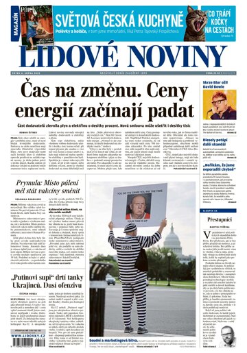 Obálka e-magazínu Lidové noviny 4.8.2023