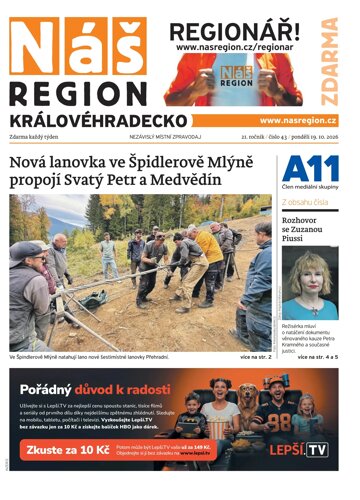 Obálka e-magazínu Náš Region - Královéhradecko 43/2026
