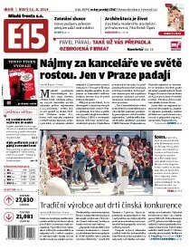 Obálka e-magazínu E15 26.8.2014