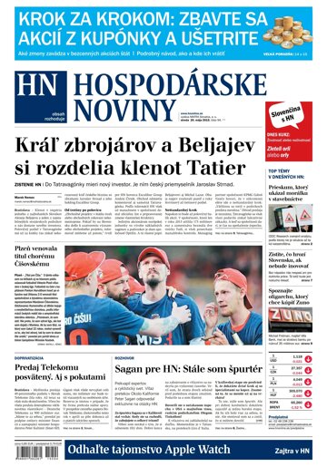 Obálka e-magazínu Hospodárske noviny 20.05.2015