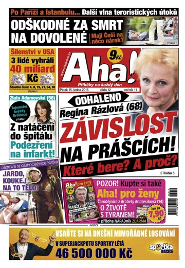 Obálka e-magazínu AHA! 15.1.2016