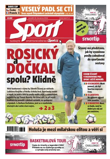 Obálka e-magazínu Sport 18.7.2016