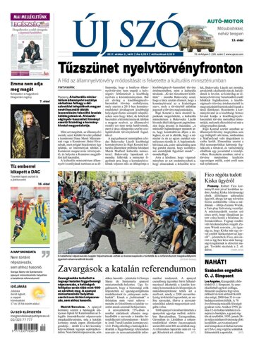 Obálka e-magazínu Új Szó 2.10.2017
