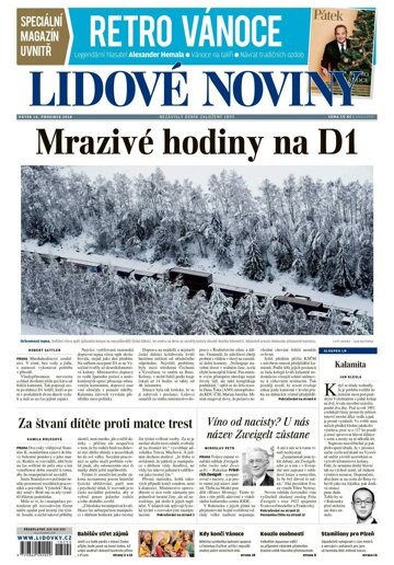 Obálka e-magazínu Lidové noviny 14.12.2018