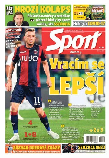 Obálka e-magazínu Sport 10.8.2020