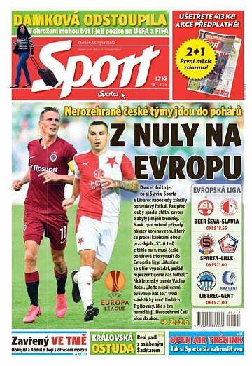 Obálka e-magazínu Sport 22.10.2020