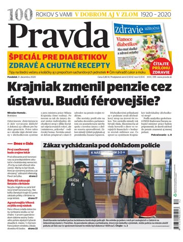 Obálka e-magazínu Pravda 21. 12. 2020