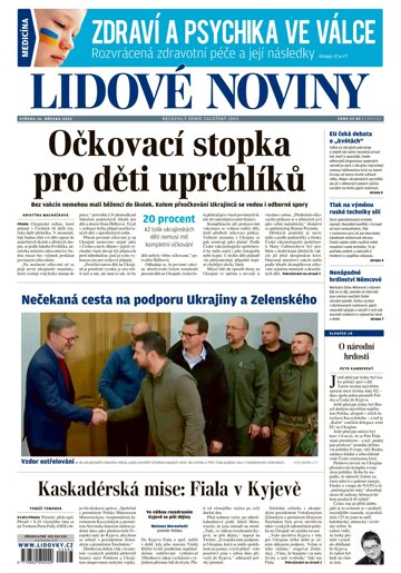 Obálka e-magazínu Lidové noviny 16.3.2022
