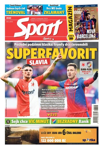 Obálka e-magazínu Sport 3.11.2023