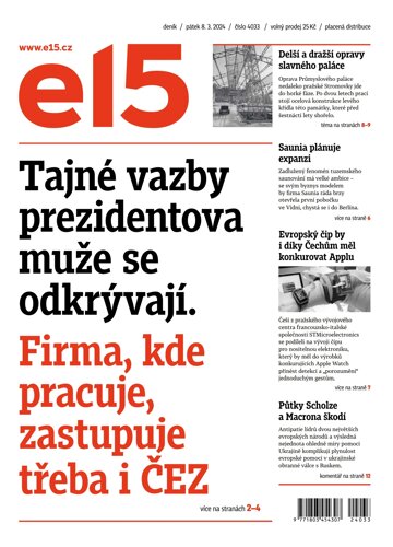 Obálka e-magazínu E15 8.3.2024