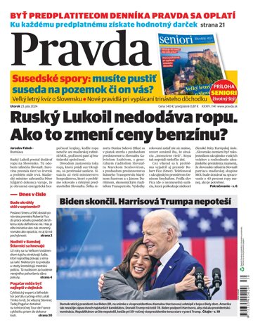 Obálka e-magazínu Pravda 23. 7. 2024