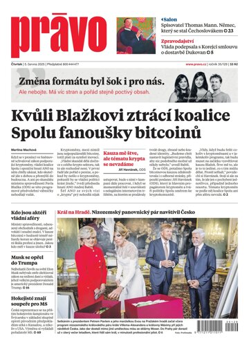 Obálka e-magazínu Deník Právo 5.6.2025
