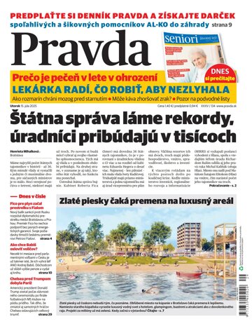 Obálka e-magazínu Pravda 15. 7. 2025