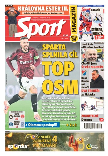 Obálka e-magazínu Sport 19.12.2025