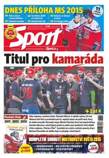 Obálka e-magazínu Sport 19.5.2015
