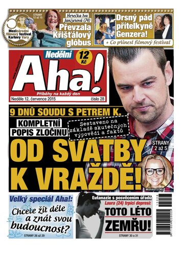 Obálka e-magazínu Nedělní AHA! 12.7.2015