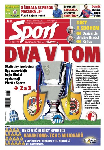 Obálka e-magazínu Sport 2.12.2015