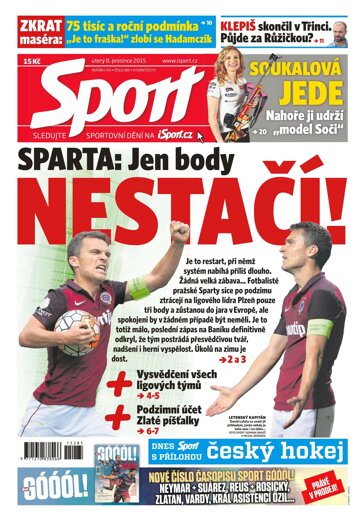 Obálka e-magazínu Sport 8.12.2015