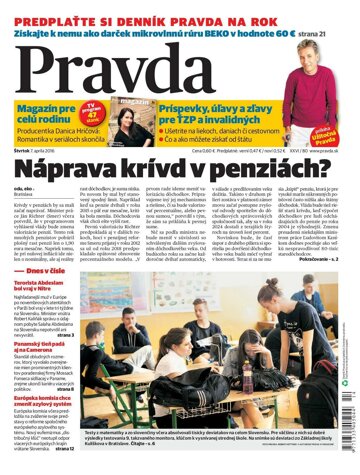 Obálka e-magazínu Pravda 7. 4. 2016