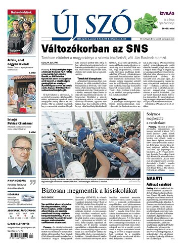 Obálka e-magazínu Új Szó 8.4.2016