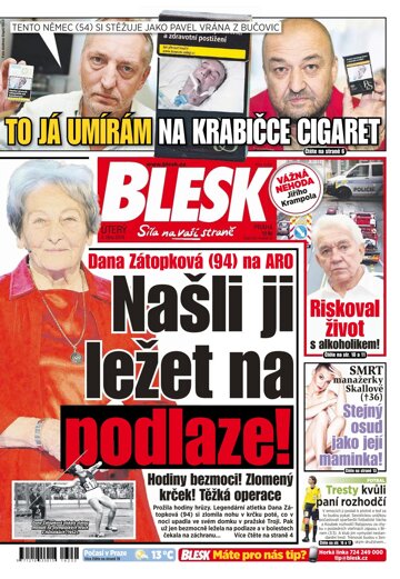 Obálka e-magazínu Blesk 4.10.2016