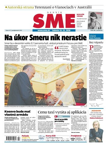 Obálka e-magazínu SME 15.12.2018
