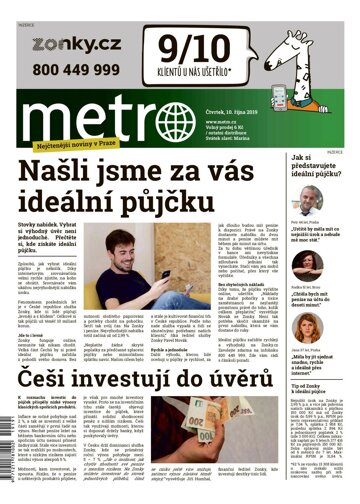 Obálka e-magazínu deník METRO 10.10.2019