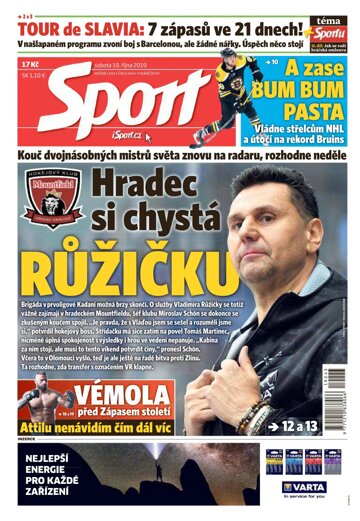 Obálka e-magazínu Sport 19.10.2019