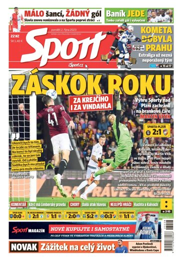 Obálka e-magazínu Sport 2.10.2023