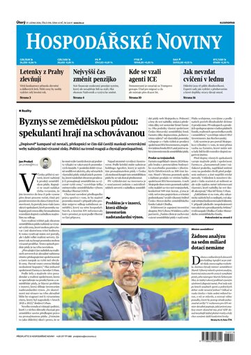 Obálka e-magazínu Hospodářské noviny 018 - 27.1.2026