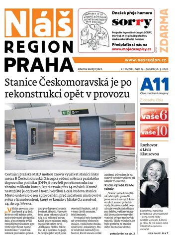 Obálka e-magazínu Náš Region - Praha 14/2026