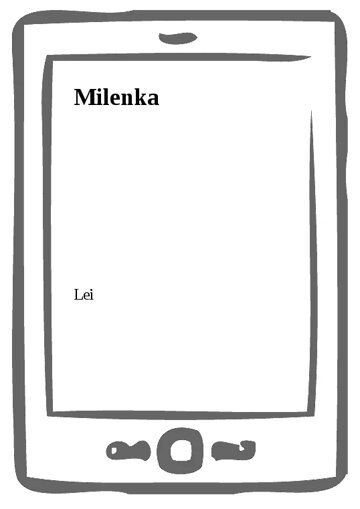 Obálka knihy Milenka