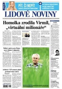 Obálka e-magazínu Lidové noviny 2.7.2014