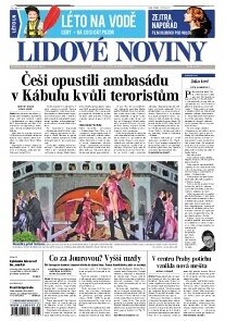 Obálka e-magazínu Lidové noviny 17.7.2014