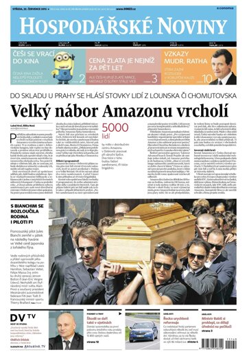 Obálka e-magazínu Hospodářské noviny 140 - 22.7.2015