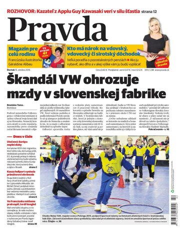 Obálka e-magazínu Pravda 15. 10. 2015