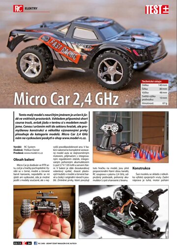 Obálka e-magazínu Micro Car 2,4 GHz