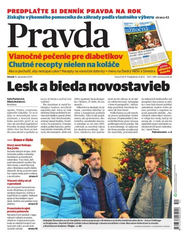 Obálka e-magazínu Pravda 15.12.2015