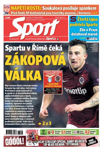 Obálka e-magazínu Sport 17.3.2016