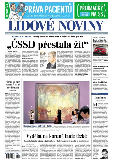 Obálka e-magazínu Lidové noviny 8.3.2017