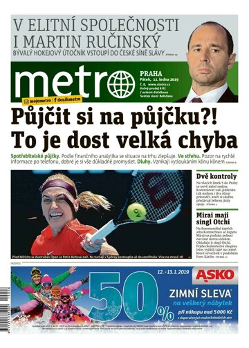 Obálka e-magazínu deník METRO 11.1.2019